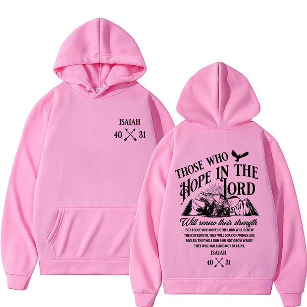 Christian Jesus Letters Print Hoodies Men Women's Clothing