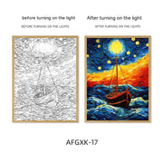 Van Gogh Famous Starry Sky Line Living Room Lighting Painting