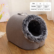 Autumn And Winter Fleece-lined Cat Nest Closed Sleeping Bag