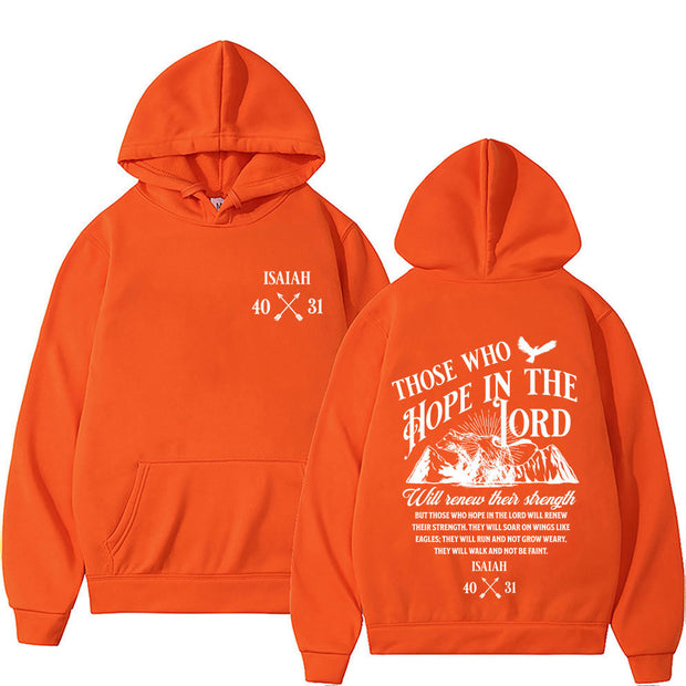 Christian Jesus Letters Print Hoodies Men Women's Clothing