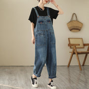 New Real Time Denim Casual Strap Pants For Women - Bargin Bazaar