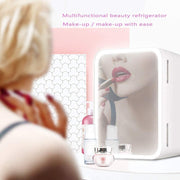 Mini Makeup Fridge Portable Cosmetic Refrigerator Cooler and Warmer Freezer for Perfume Beauty Skincare Products - Bargin Bazaar