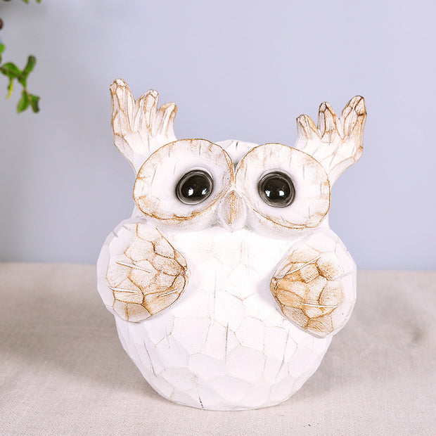 Owl Auspicious Animal Home Decoration Resin Crafts Home Decoration