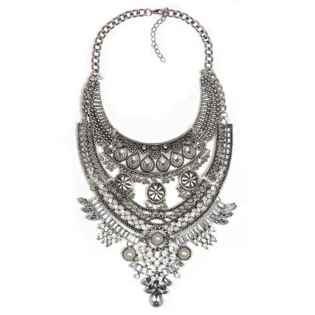 Alloy Diamond Short Necklace Crystal Necklace - Bargin Bazaar