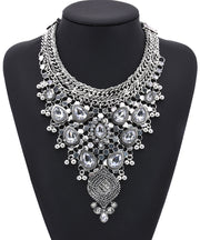 Alloy Diamond Short Necklace Crystal Necklace - Bargin Bazaar