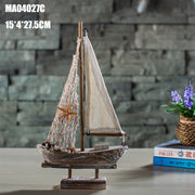 Home Decoration Antique Fishing Boat Model Creative Home Decoration