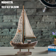 Home Decoration Antique Fishing Boat Model Creative Home Decoration