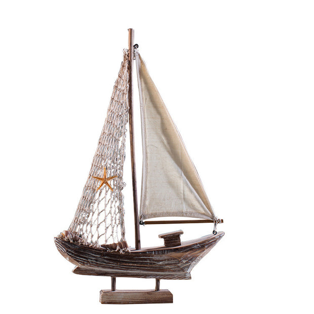 Home Decoration Antique Fishing Boat Model Creative Home Decoration