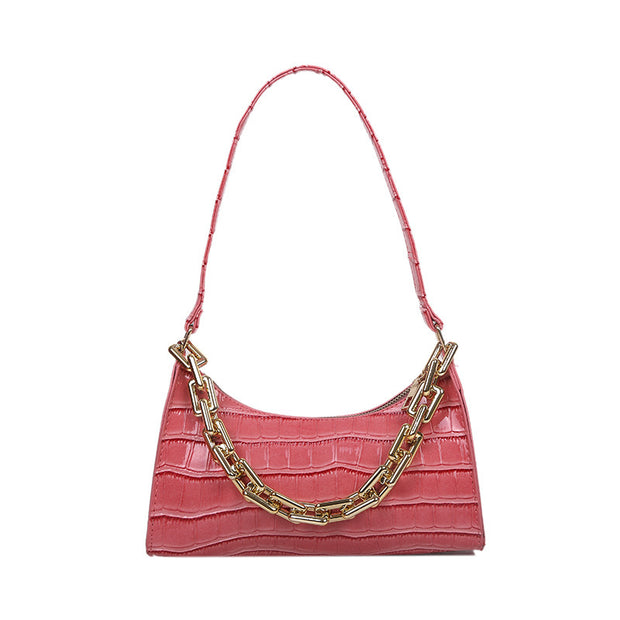 Chained One-Shoulder Woman Bag With Armpit Baguette Bag - Bargin Bazaar