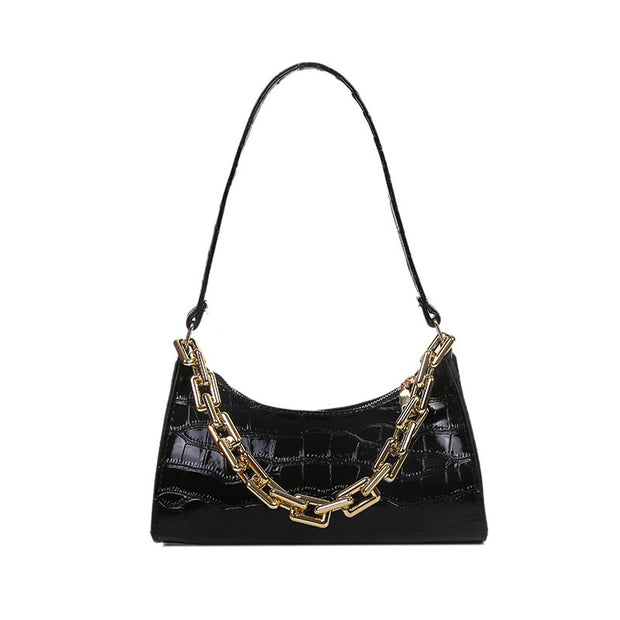 Chained One-Shoulder Woman Bag With Armpit Baguette Bag - Bargin Bazaar