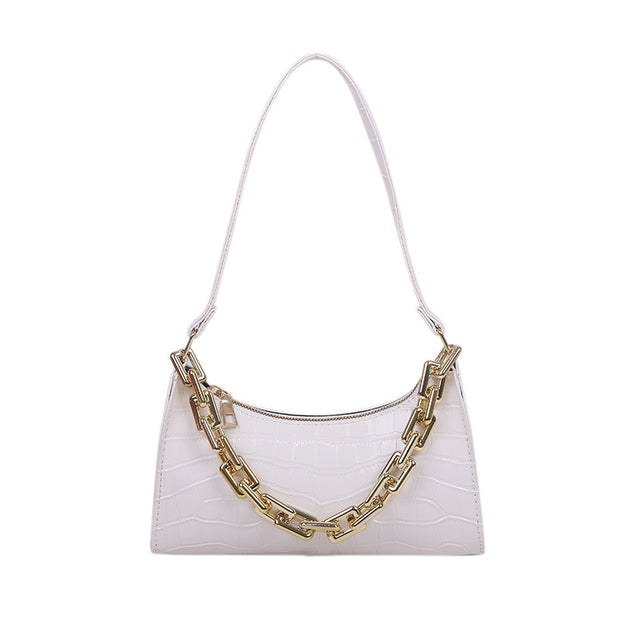 Chained One-Shoulder Woman Bag With Armpit Baguette Bag - Bargin Bazaar