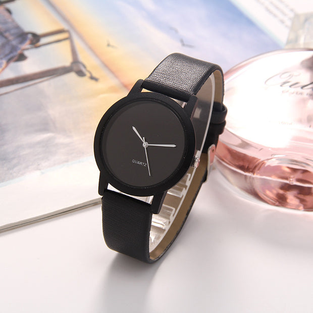 Korean Version Of Mens And Womens Universal Watches Student Simple Watch Two-Eye Small Dial Belt Quartz Watch