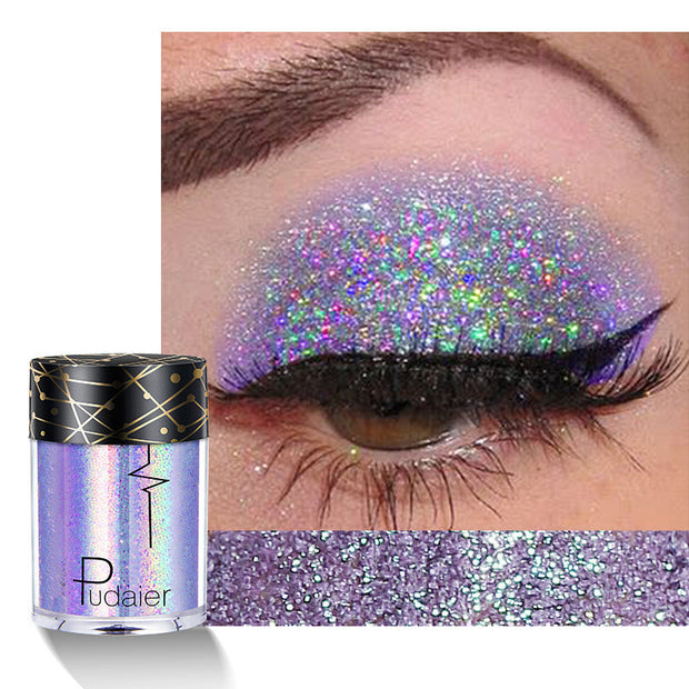 Monochrome Eyeshadow Glitter Glitter Sequins Mermaid Ji Color Shine Starry Sky Eyeshadow - Bargin Bazaar