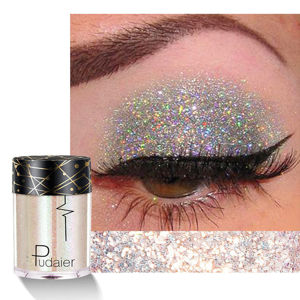 Monochrome Eyeshadow Glitter Glitter Sequins Mermaid Ji Color Shine Starry Sky Eyeshadow - Bargin Bazaar