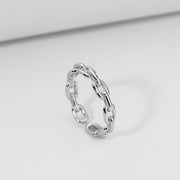 Simple Stacking Combination Ring Female 925 Sterling Silver - Bargin Bazaar