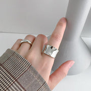 Big Wide Finger Ring Jewelries New Cool Large Geometric