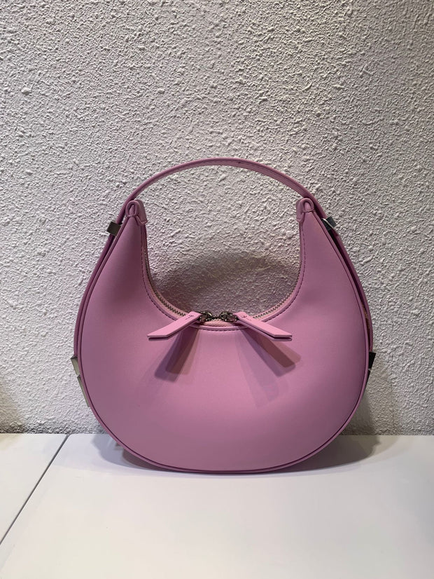 Crescent Leather Small Bag Underarm Bag Moon Bag Portable Shoulder Bag - Bargin Bazaar