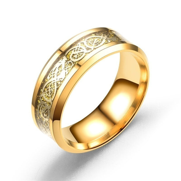 Zircon Gold Dragon Ring Ring For Couples - Bargin Bazaar