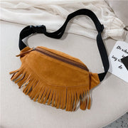 Cashmere Fabric Shoulder Bag Straddling Woman - Bargin Bazaar