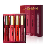 Four Lipstick Set Matte Moisturizing Lipstick Pen - Bargin Bazaar