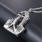 Mens Fashion Simple Skull Pendant Necklace