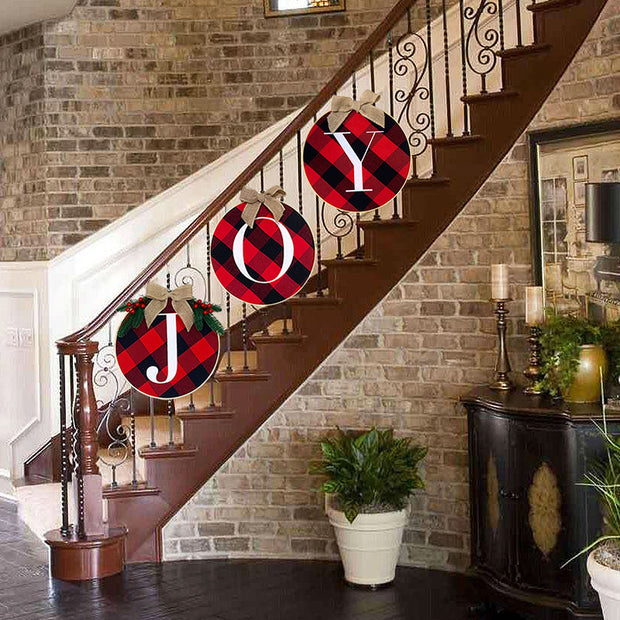 Home staircase arrangement garland