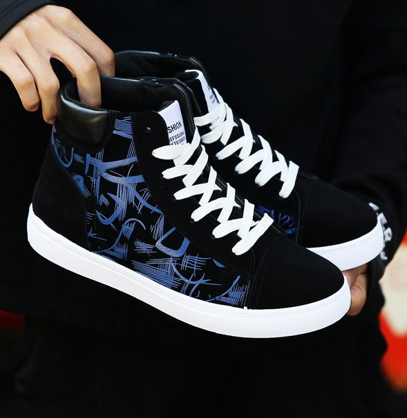 Spring high top shoes Korean Edition men''s shoes