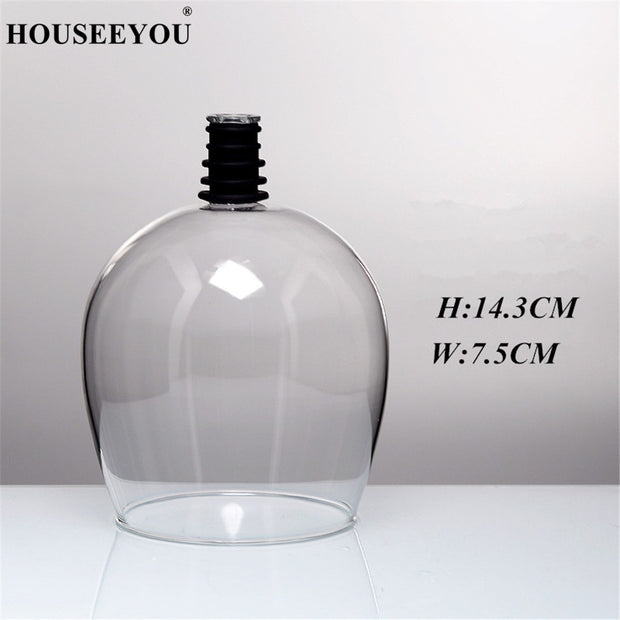 HOUSEEYOU Creative Red Wine Champagne Glass Cup with Silicone Seal Drink Directly from Bottle Crystal Glasses Cocktail Mug 260ML - Bargin Bazaar