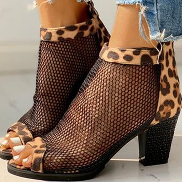 Mesh zipper cool boots woman - Bargin Bazaar