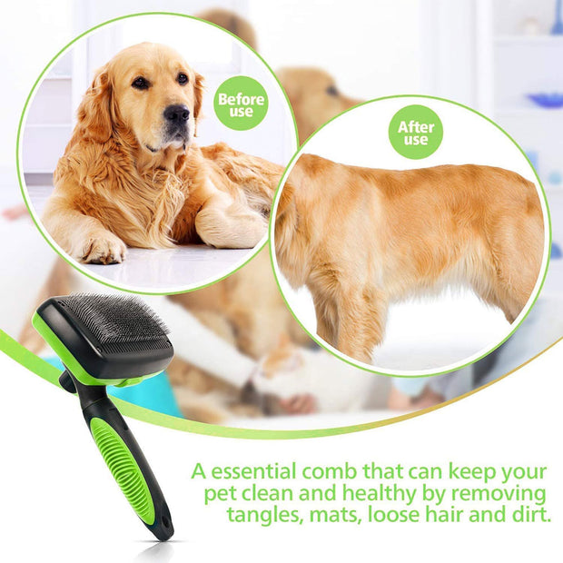 Self Cleaning Dog Brush - Bargin Bazaar