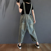 Women's Summer Retro Nostalgic Ripped Denim Overalls - Bargin Bazaar