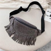 Cashmere Fabric Shoulder Bag Straddling Woman - Bargin Bazaar