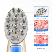 Electric Laser Hair Growth Comb Infrared EMS RF Vibration Massager Microcurrent Hair Care Hair Loss Treatment Hair Regrowth - Bargin Bazaar