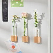 Wood Color Refridgerator Magnets Magnetic Suction Test Tube Vase Home Decor