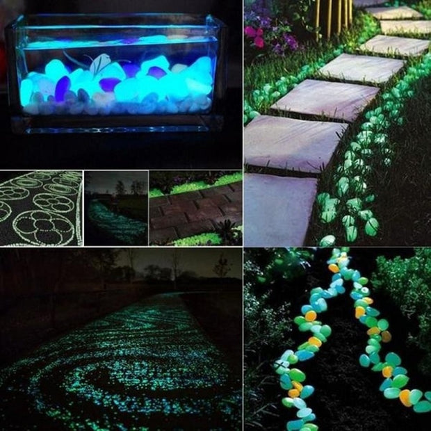 Glow in the Dark Garden Pebbles - Bargin Bazaar