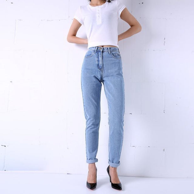 Harem Pants Vintage High Waist Jeans Woman Boyfriends - Bargin Bazaar