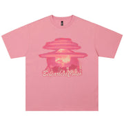 Creative Mushroom Cloud Printing Short Sleeve Men Clothing