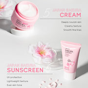 Skin Care Set JAPAN SAKURA Women Beauty Gift Sets Skin Care Kit With Cleanser, Toner, Lotion, Serum, Eye Cream, Face Cream Travel Kit For Women Teen Girls Mom Daughter TSA-friendly Sizes 6pcs - Bargin Bazaar