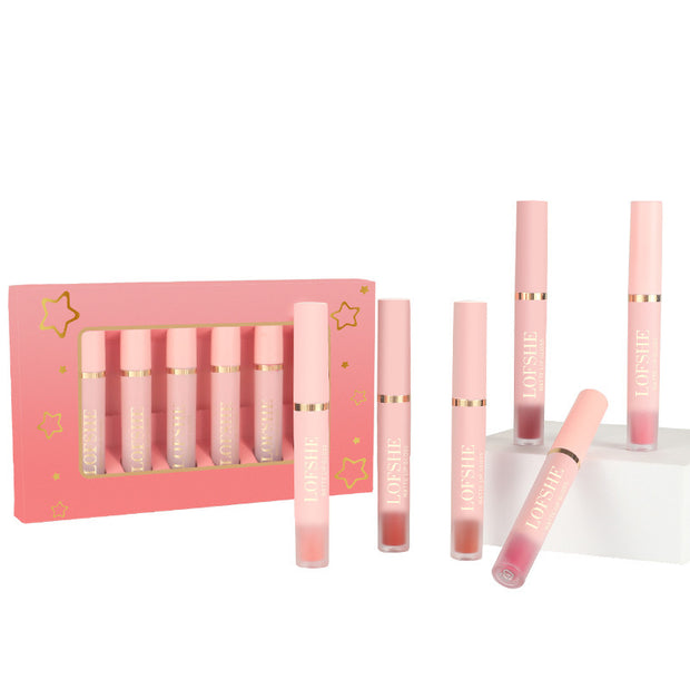 Fashion Matte Lip Glaze Lipstick Fade Set - Bargin Bazaar