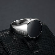 Coolx - Black  Square  Mens Ring