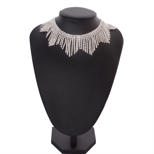 Neck Elements Necklace Tassel Diamond Necklace Alloy Necklace - Bargin Bazaar