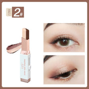 YZS Velvet Gradient Two-color Eyeshadow Stick, Contrast Pearlescent Eyeshadow, Eye Modification Eyeshadow Pen - Bargin Bazaar