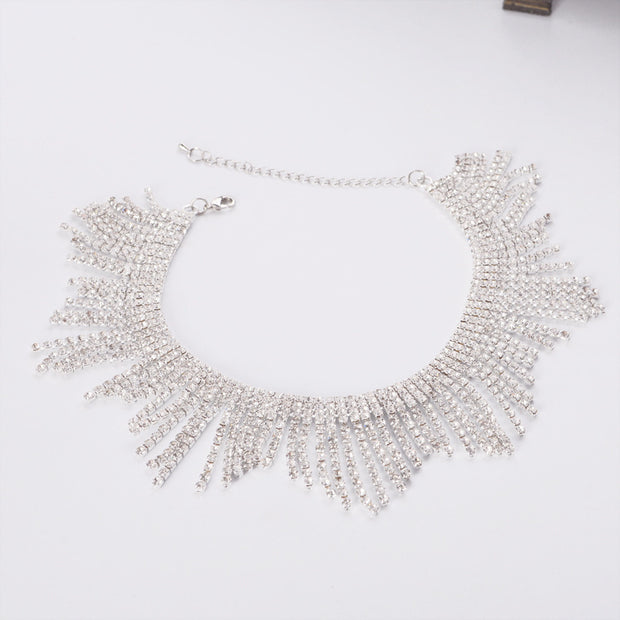 Neck Elements Necklace Tassel Diamond Necklace Alloy Necklace - Bargin Bazaar