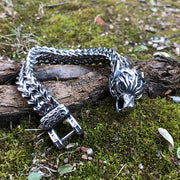 Mens Vintage Fashion Titanium Steel Viking Bracelet