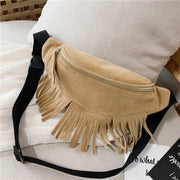 Cashmere Fabric Shoulder Bag Straddling Woman - Bargin Bazaar