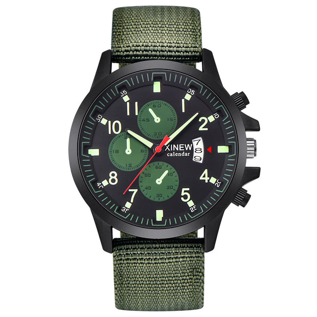 Mens Brand Watches Fashion Nylon Band Military Sports Watch