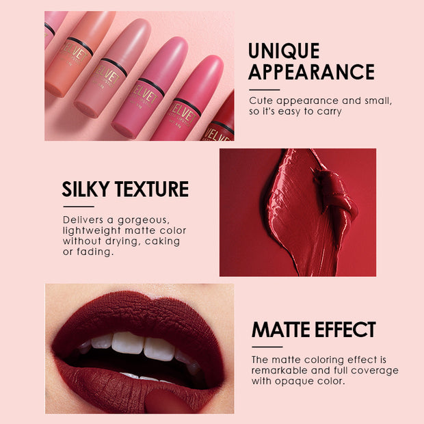 Bullet Matte Lipstick Set Matte Waterproof - Bargin Bazaar