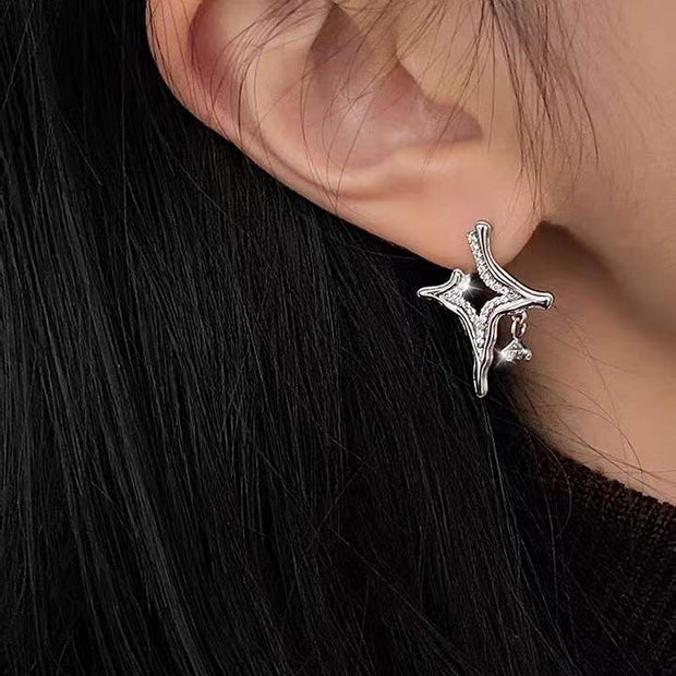 Asterism Rhinestone Earrings - Bargin Bazaar