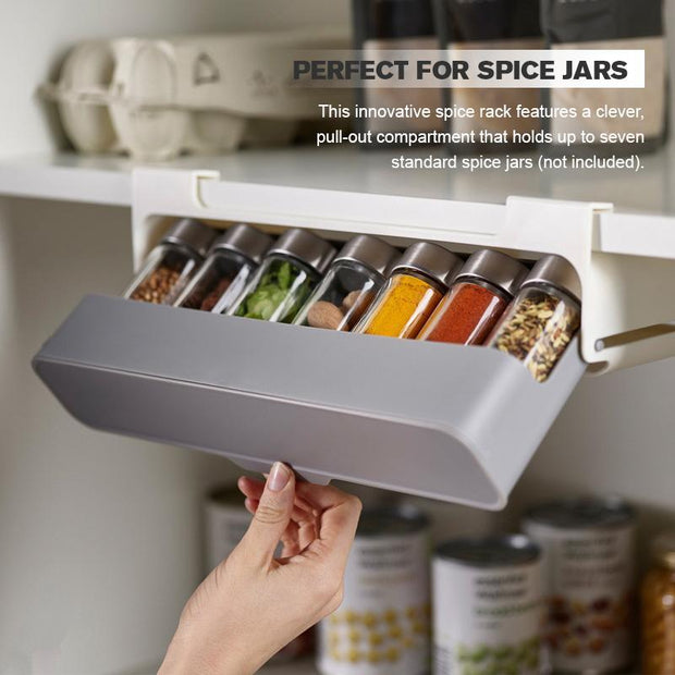 Kitchen Self-Adhesive Wall-Mounted Spice Organizer - Bargin Bazaar