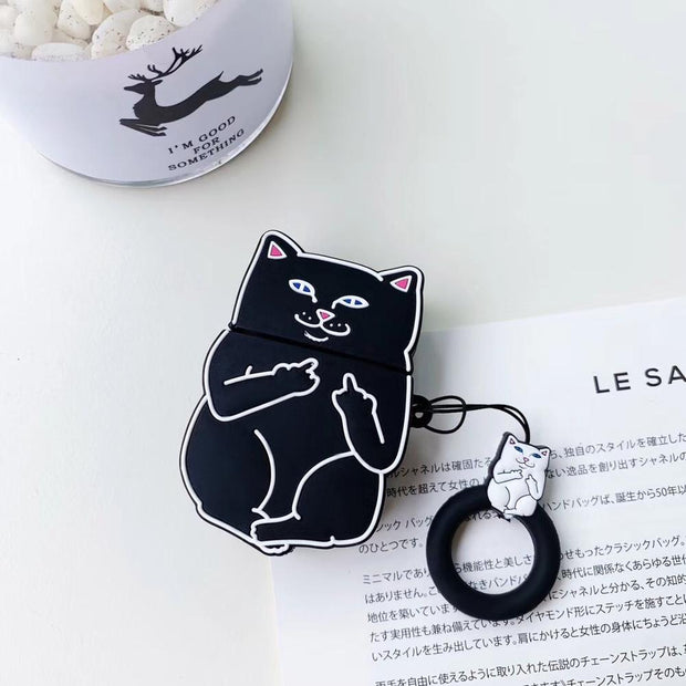 Cartoon Cat AirPods Case - Bargin Bazaar